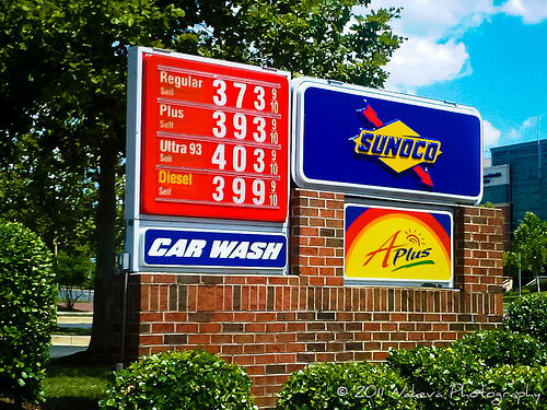 Sign with gas prices