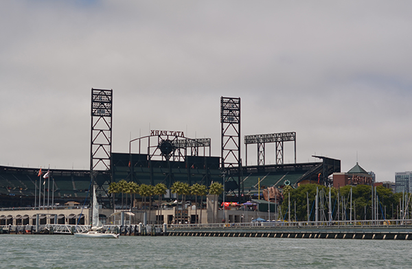 At&T Park from ocean