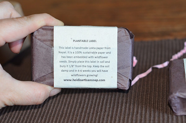 Heidi's Artisan Soaps Plantable Label