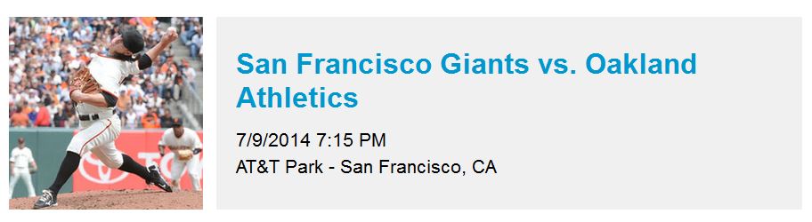 San Francisco Giants Vs Oakland As