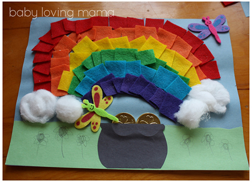 Felt Rainbow Craft for St Patricks Day