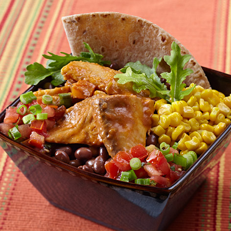 Santa Fe Tilapia Bowl with Corn, Black Beans and Pico de Gallo