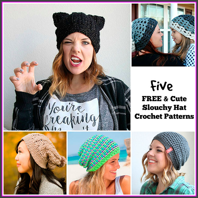 Five FREE & Cute Slouchy Hat Crochet Patterns - Mom's Blog
