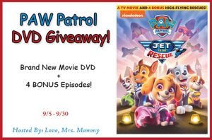 Paw Patrol Dvd Giveaway - Mom's Blog