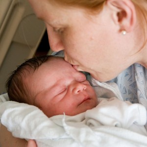 newborn baby and mom